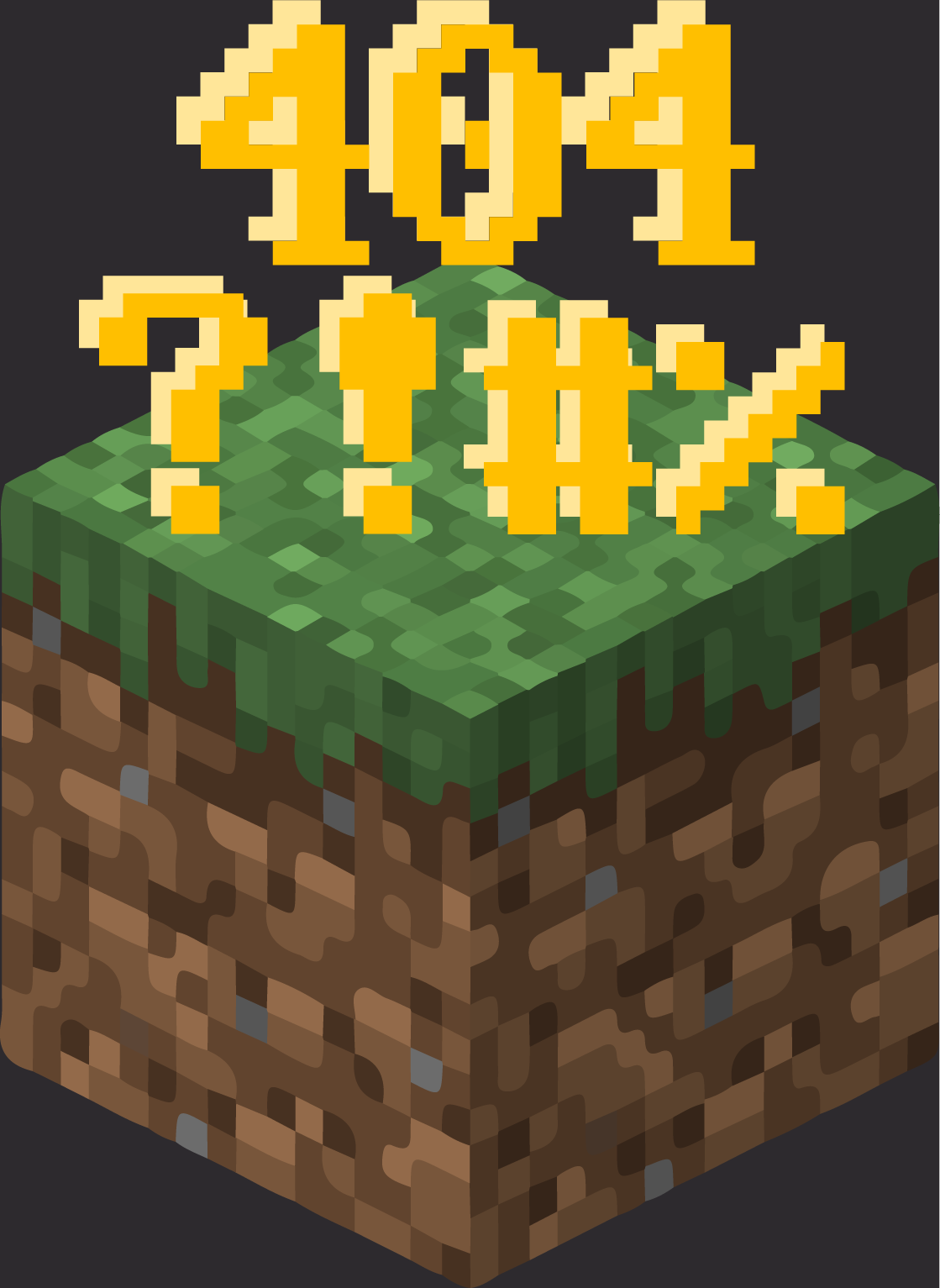 Minecraft block with words '404